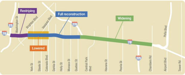 I-70 renovation map